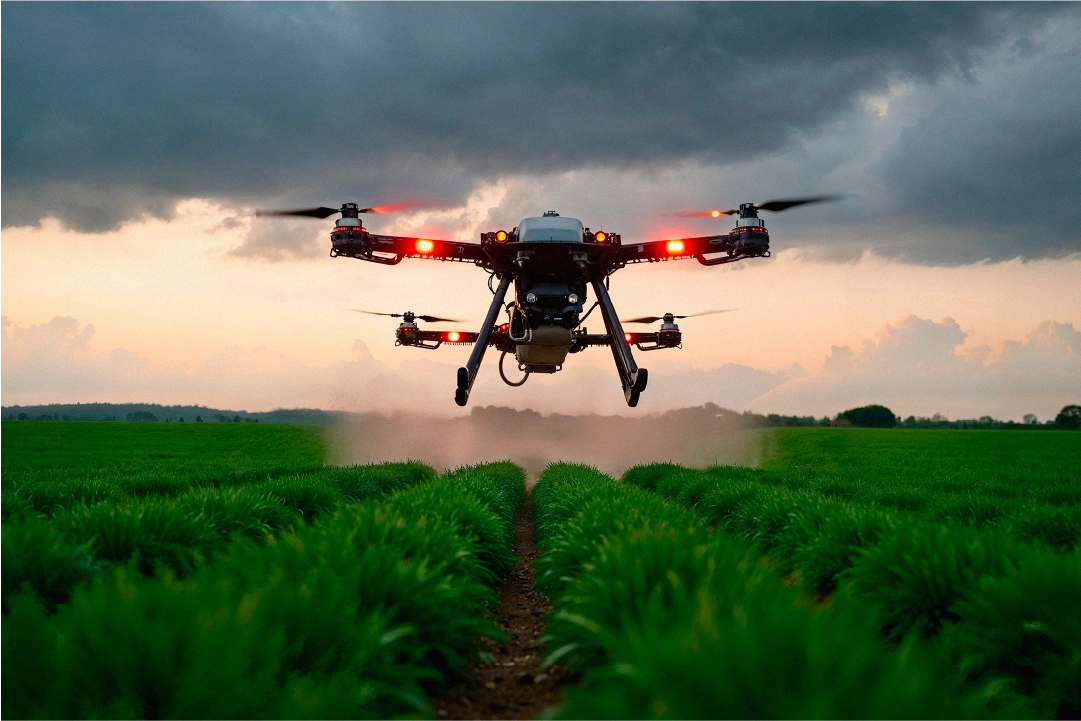 Accès rapide aux champs avec l’épandage liquide par drone | Fermes Overbeek