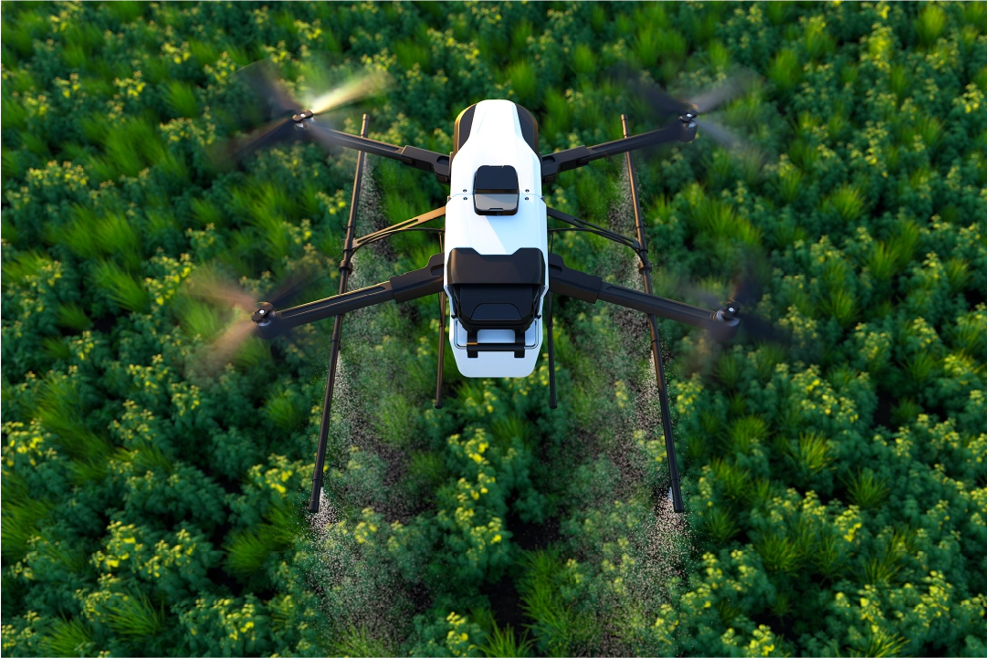 Épandage liquide sécuritaire par drone | Fermes Overbeek